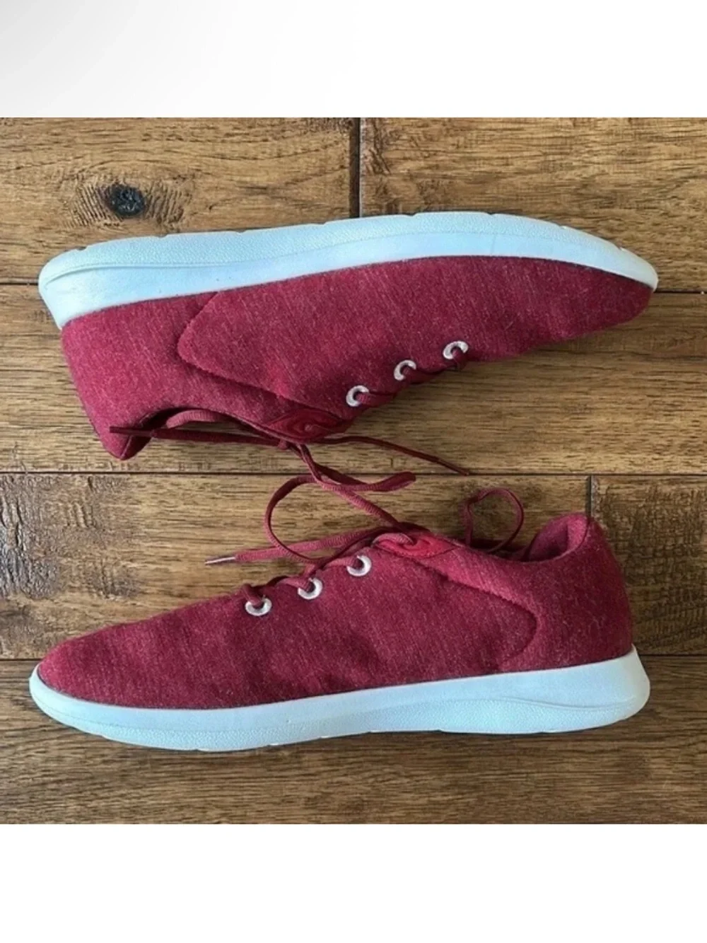 Merinos Lace Ups Merino Wool Sneakers Tuscan Red Womens Size 12